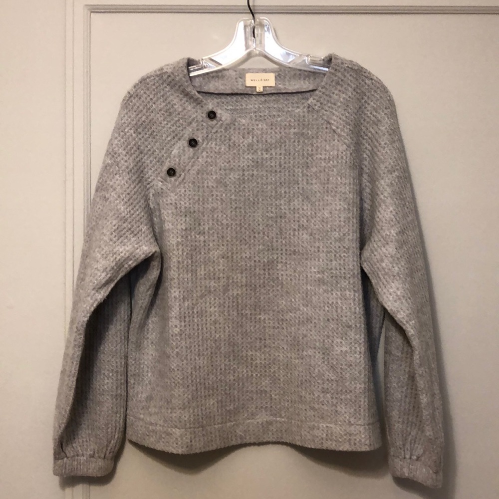 Grey sweater with buttons!